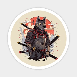 samurai dog Magnet